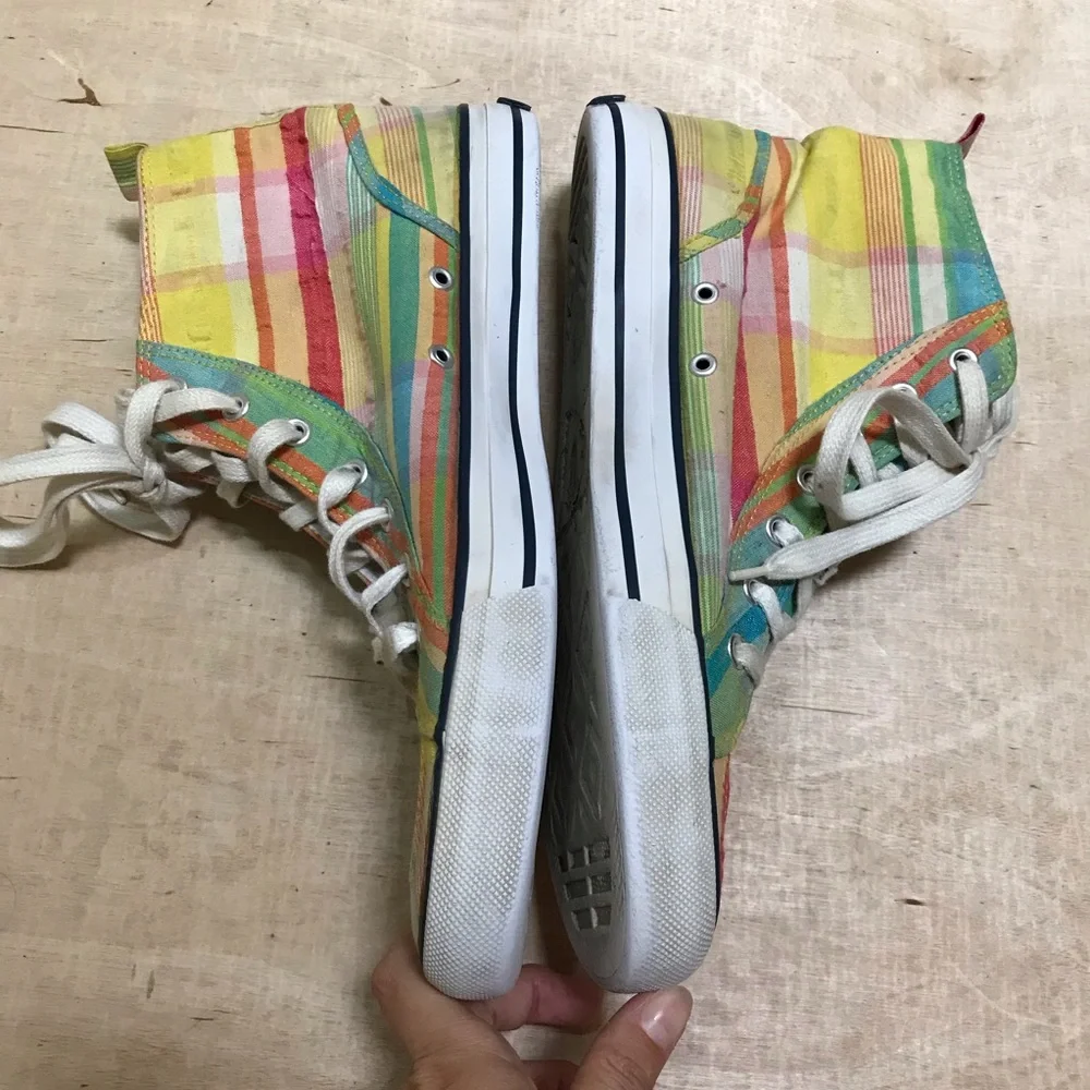 US Polo Assn Plaid Multicolore High Top Sneakers Size 11